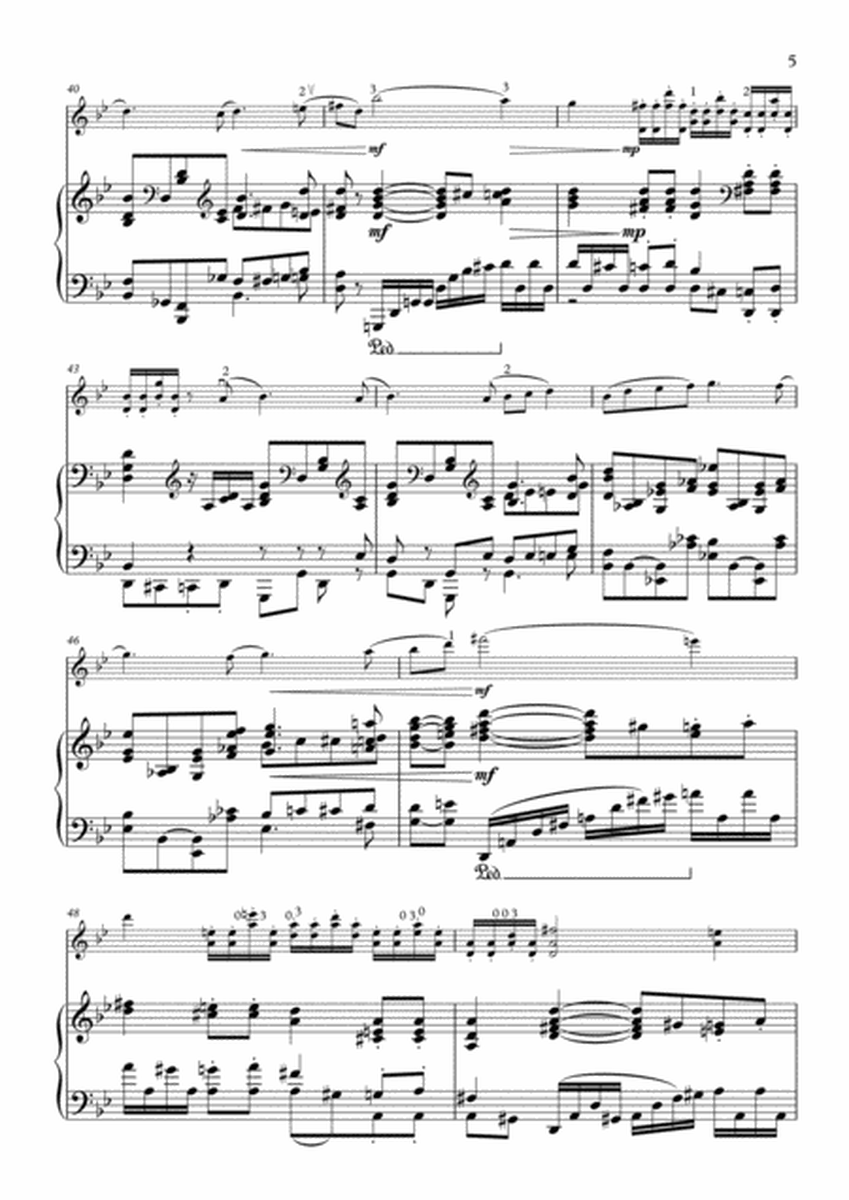 Rachmaninov Cello Sonata arranged for violin and piano, first movement image number null