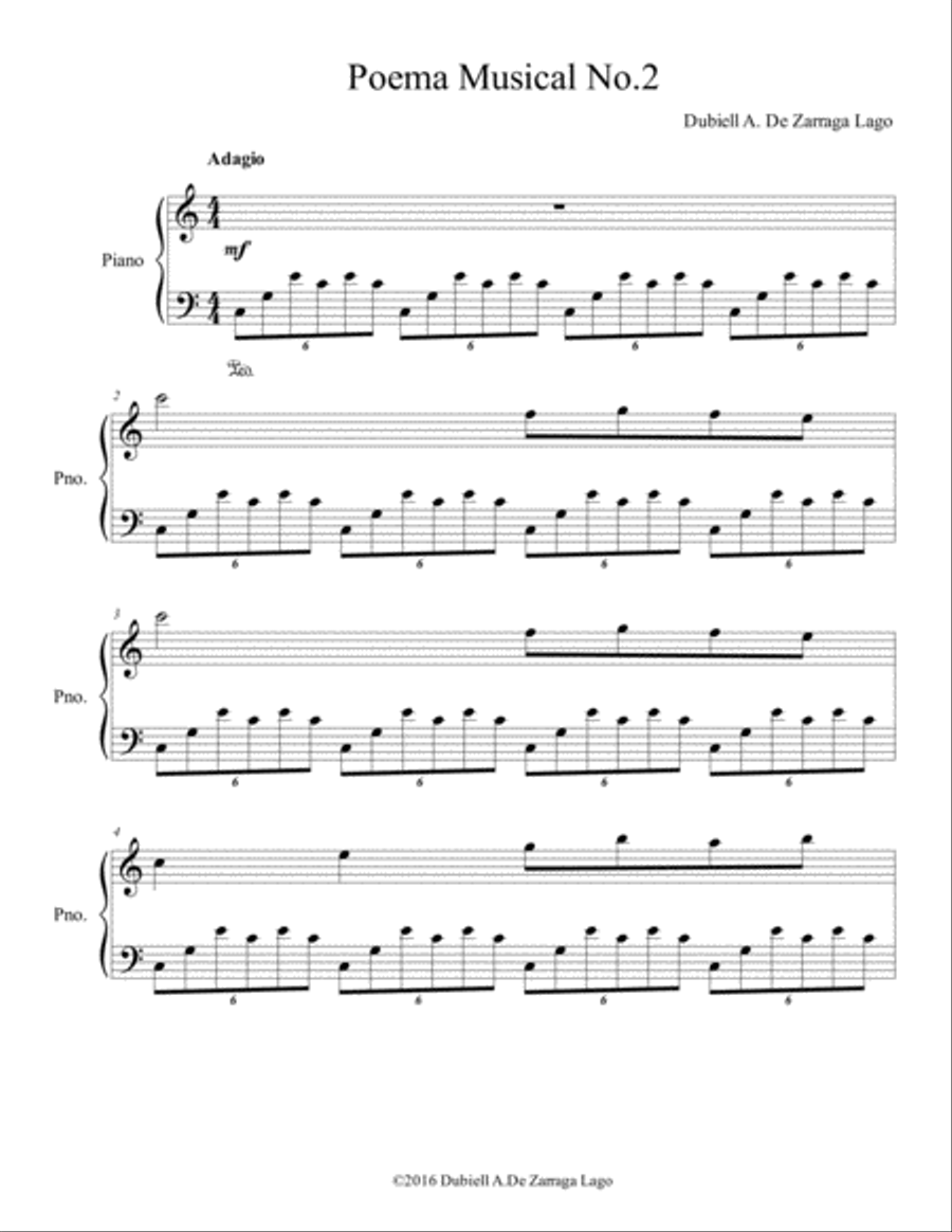 poema musical no.2 poema musical no.2 Piano Solo scores gallery preview page 1