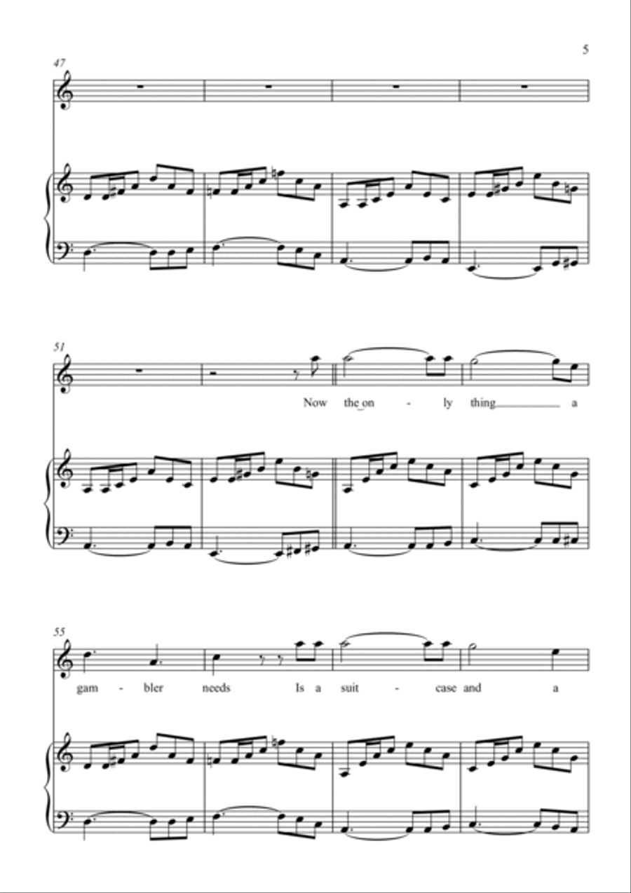 House of the Rising Sun - Lead Sheet - with play along Easy Piano scores gallery preview page 5