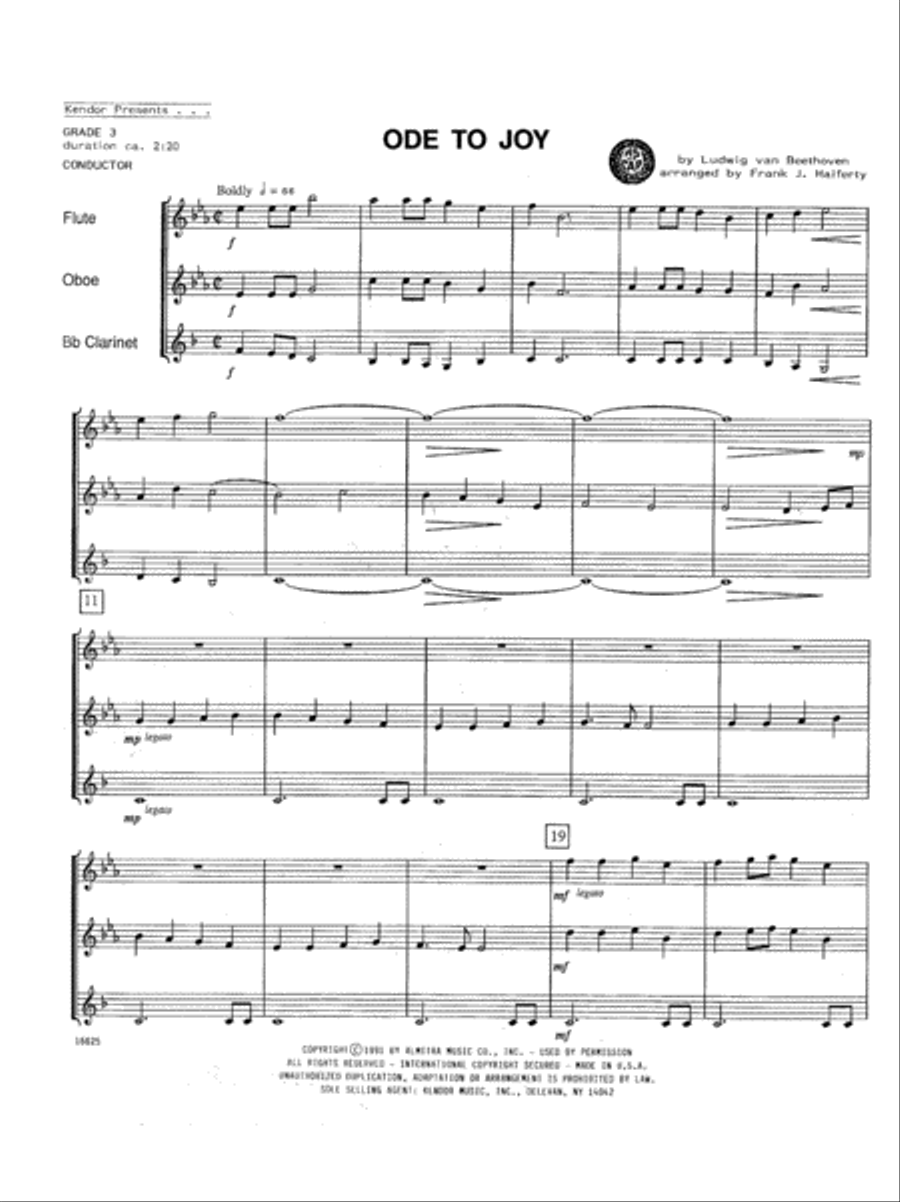 Ode To Joy Ode To Joy Woodwind Trio scores gallery preview page 2