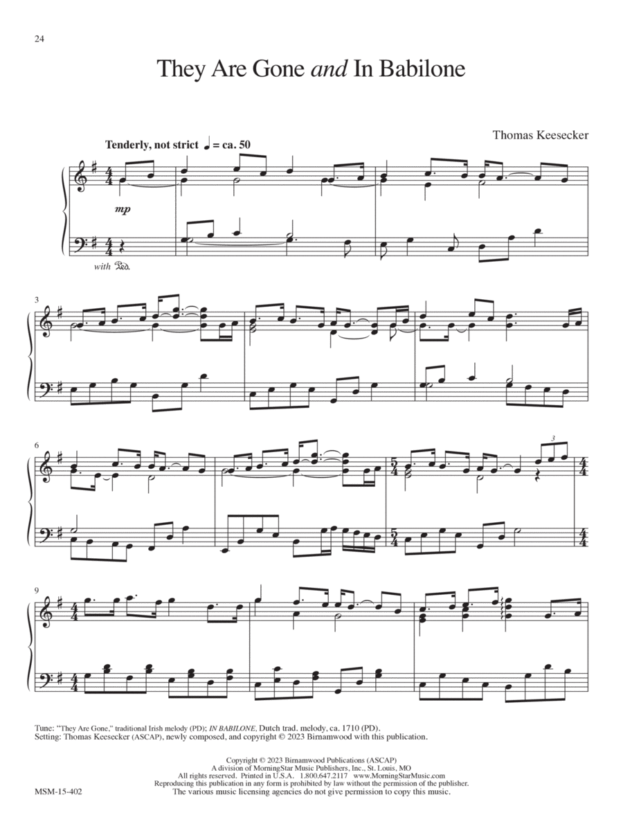 They Are Gone and In Babilone Piano Solo scores gallery preview page 1