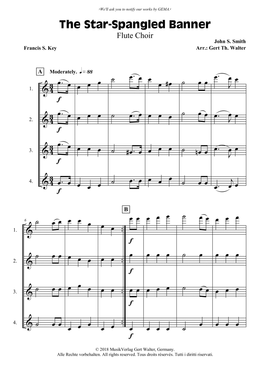 The Star-Spangled Banner The Star-Spangled Banner Woodwind Ensemble scores gallery preview page 1