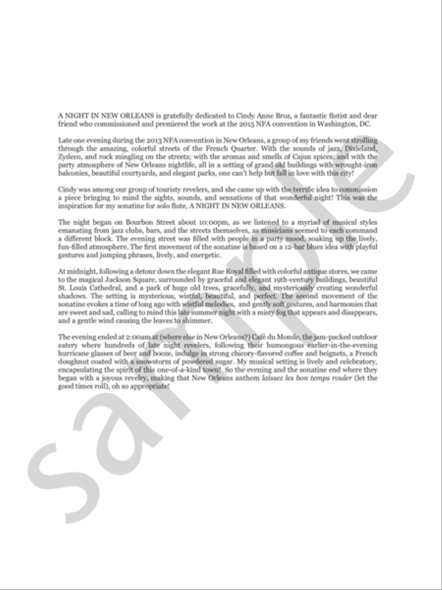 A Night In New Orleans Chamber Music scores gallery preview page 3