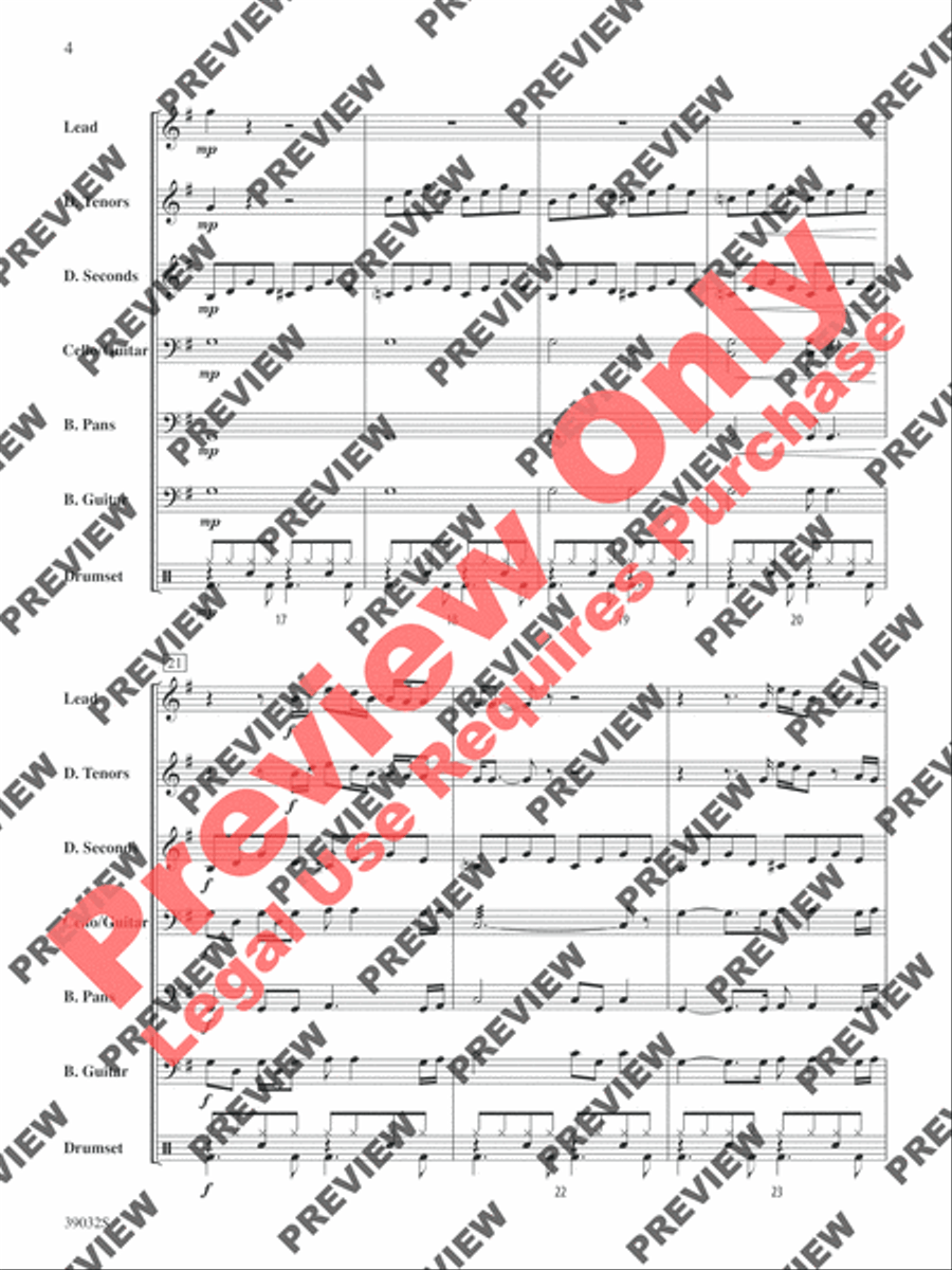 Dreaming with a Broken Heart Steel Drum Band scores gallery preview page 5