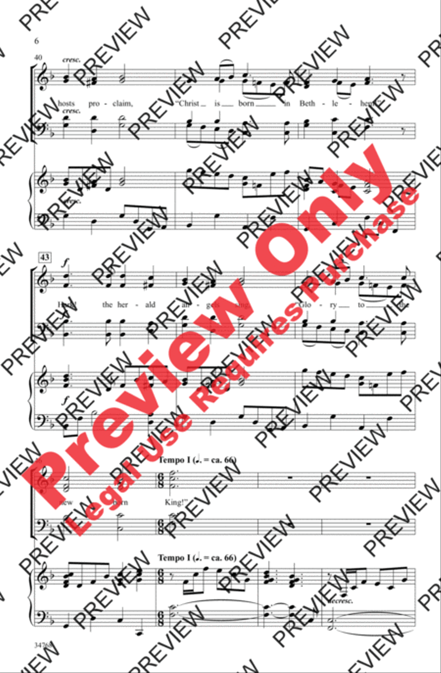Angels' Gloria Angels' Gloria 4-Part scores gallery preview page 6