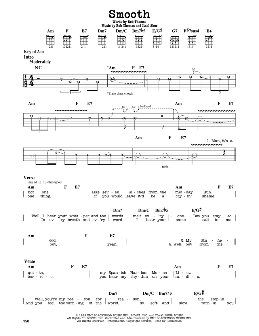 Smooth Electric Guitar scores gallery preview page 1