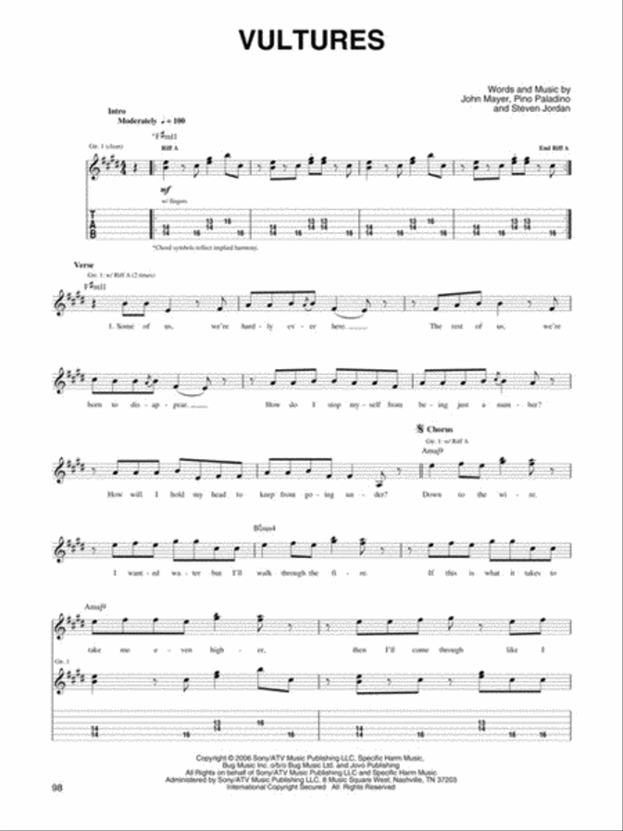 John Mayer Anthology for Easy Guitar – Volume 1 Electric Guitar scores gallery preview page 7