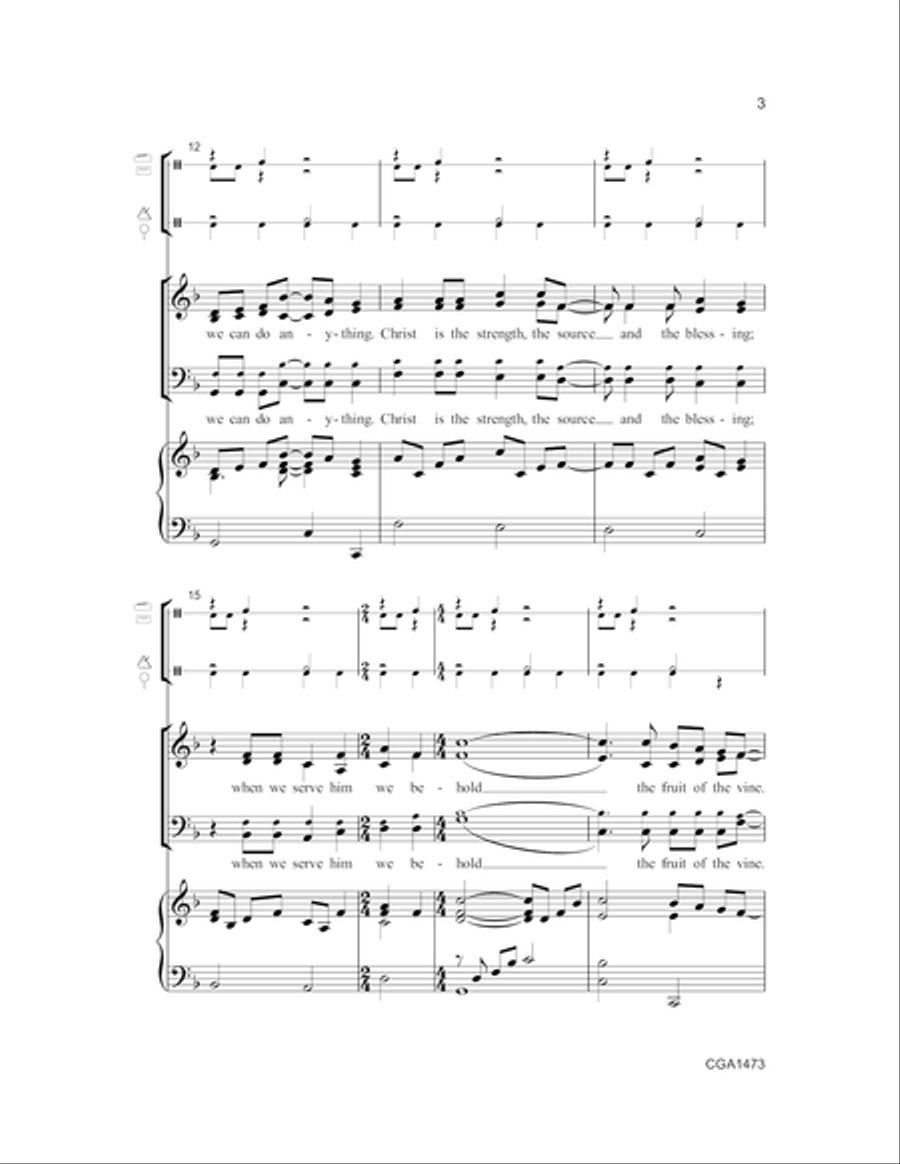 The Fruit of the Vine 4-Part scores gallery preview page 4