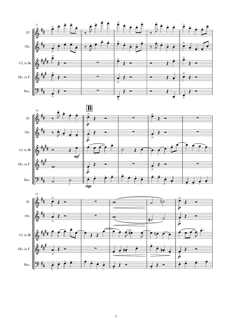 Another Day Of Sun Woodwind Quintet scores gallery preview page 2