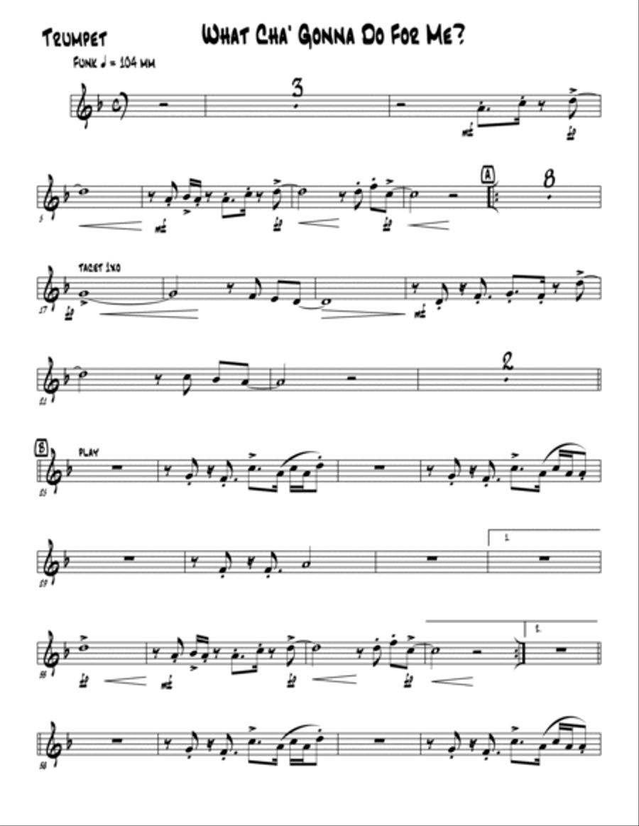 What Cha' Gonna Do For Me Jazz Ensemble scores gallery preview page 6