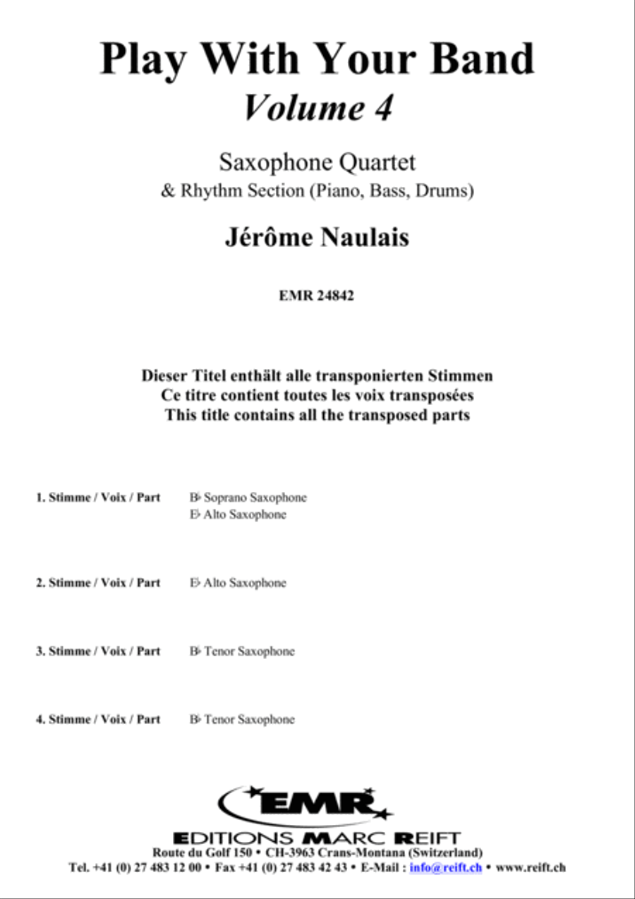 Play With Your Band Volume 4 Saxophone Ensemble scores gallery preview page 3