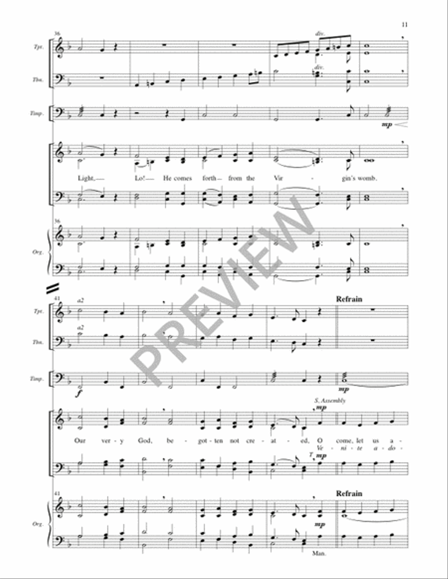 O Come, All Ye Faithful - Full Score and Parts 4-Part scores gallery preview page 12