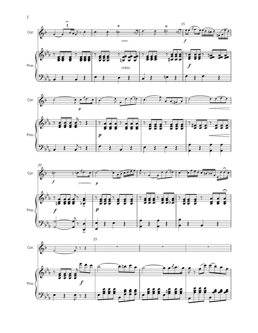 Cascade Polka (Bb Cornet & Piano) Cornet scores gallery preview page 5