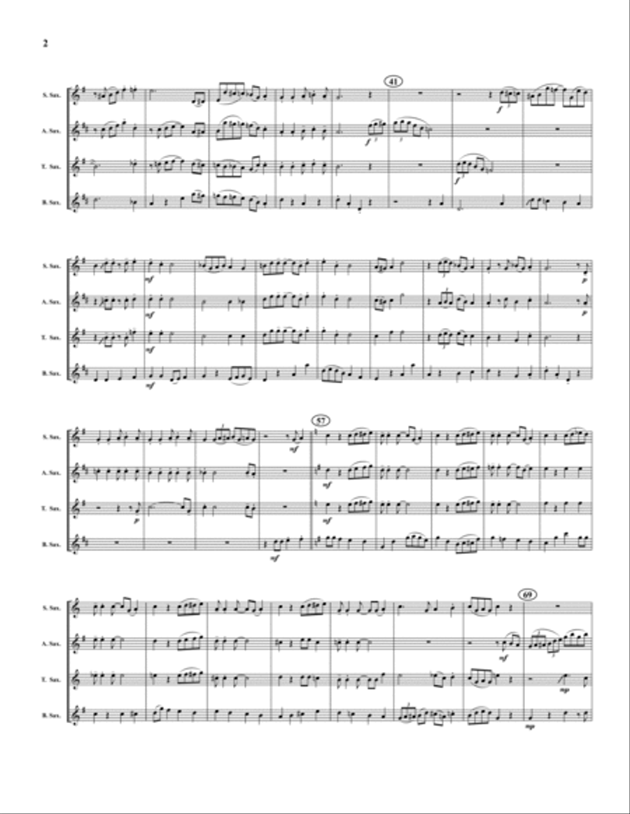 Royal Garden Blues Saxophone Quartet scores gallery preview page 2