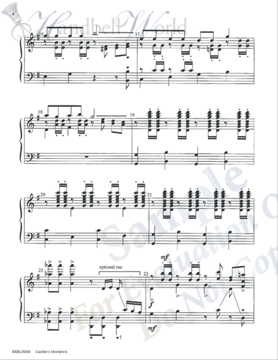 Caroler's Hoedown 5-Octaves scores gallery preview page 3