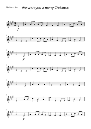 We Wish You a Merry Christmas - Baritone Sax w/ Piano