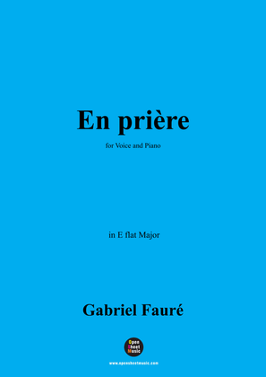 Book cover for G. Fauré-En prière,in E flat Major