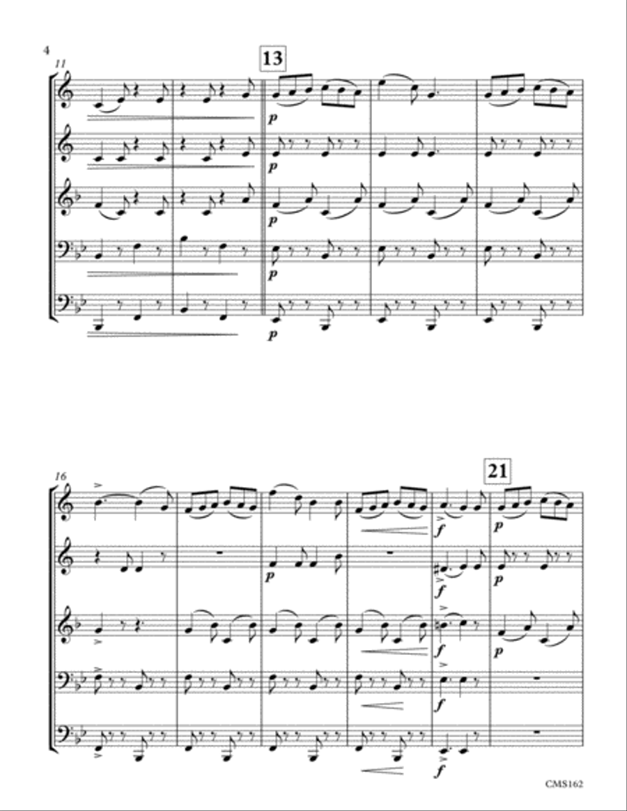 The Circus Parade Brass Quintet scores gallery preview page 5