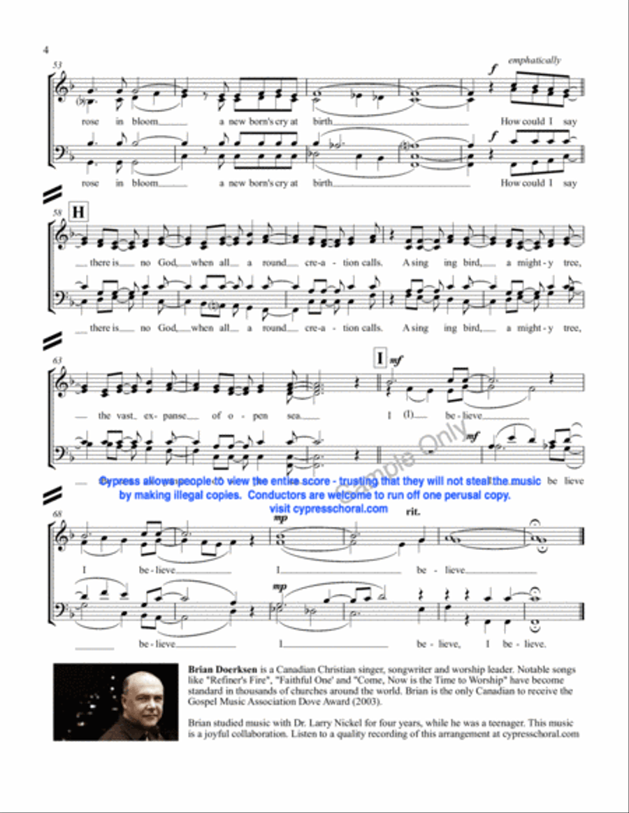 Creation Calls A Cappella Version 4-Part scores gallery preview page 5