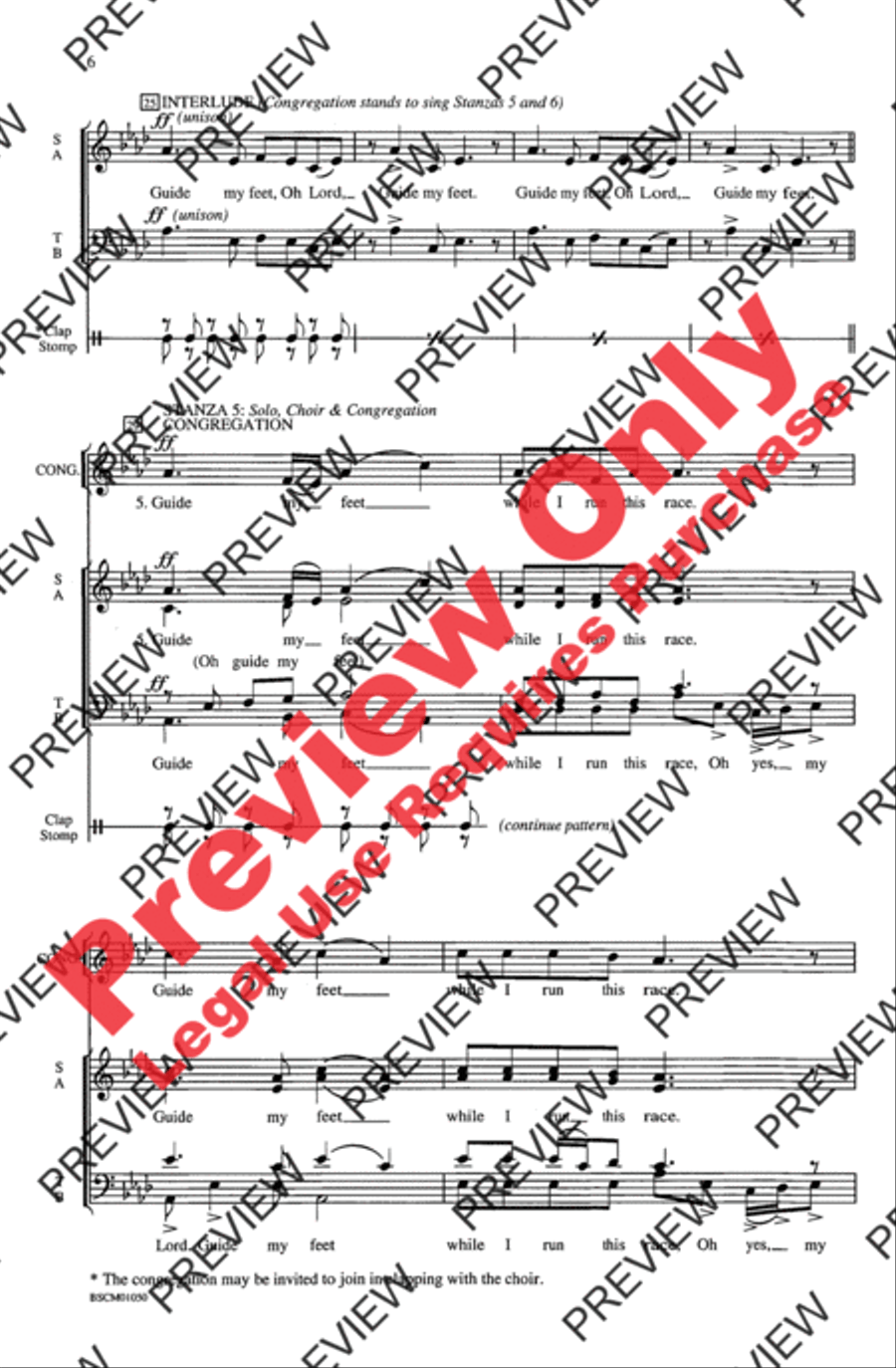 Guide My Feet 4-Part scores gallery preview page 5