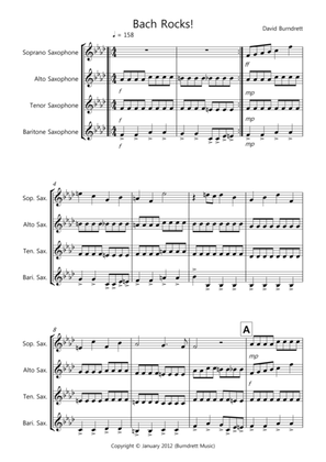 Bach Rocks! for Saxophone Quartet