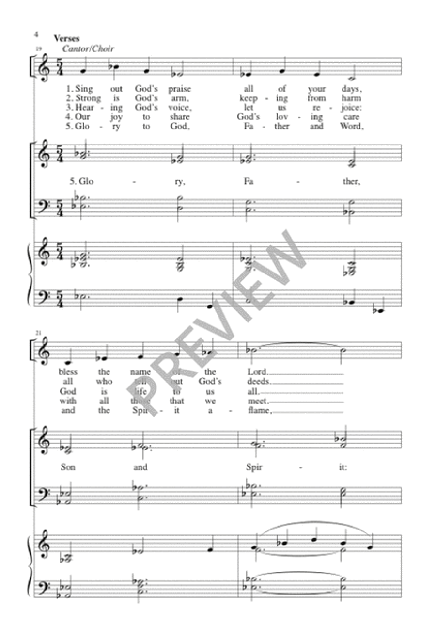 Come, Praise the Lord Come, Praise the Lord 4-Part scores gallery preview page 5