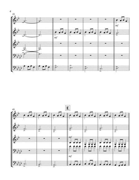 Carol of the Bells (F min) (Brass Quintet - 3 Trp, 2 Trb) image number null