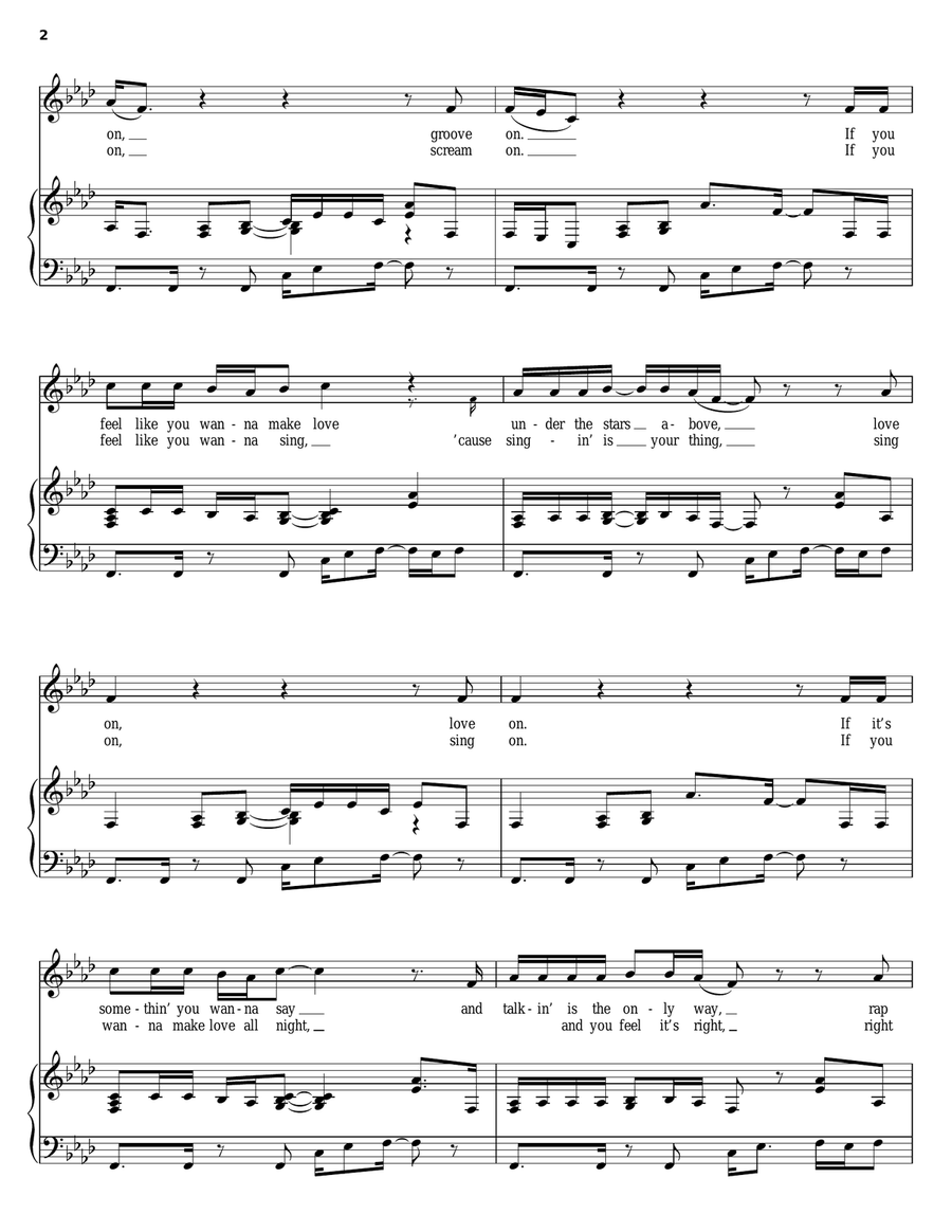Do Your Thing Piano, Vocal, Guitar scores gallery preview page 2