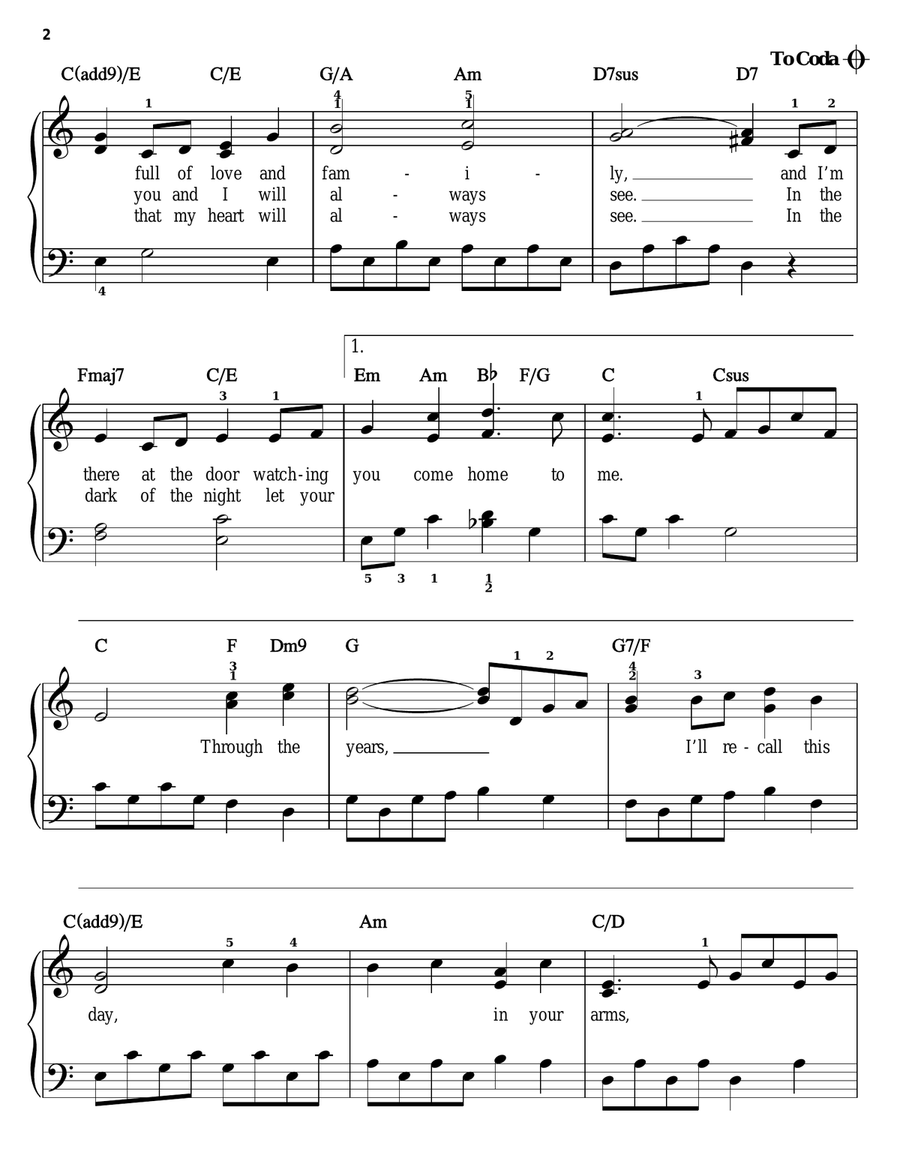 A Place Called Home Easy Piano scores gallery preview page 2