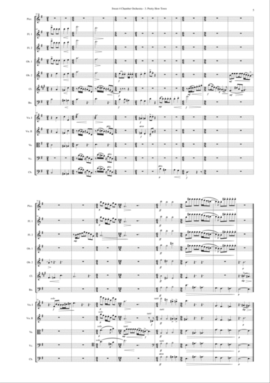 Pretty how town for chamber orchestra Chamber Orchestra scores gallery preview page 5