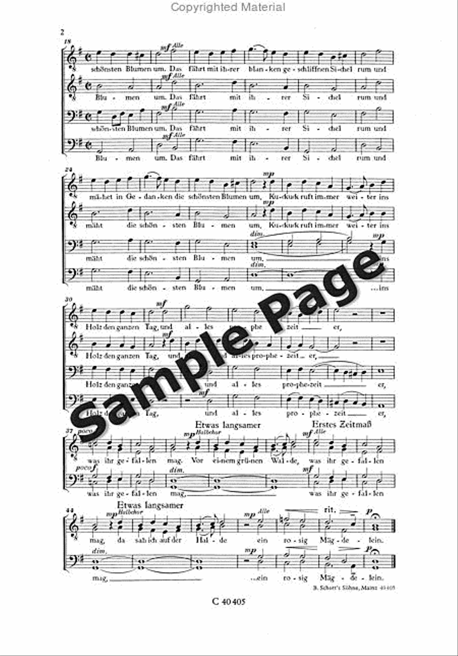 Lang H Die Schnitterin Men's Choir scores gallery preview page 3