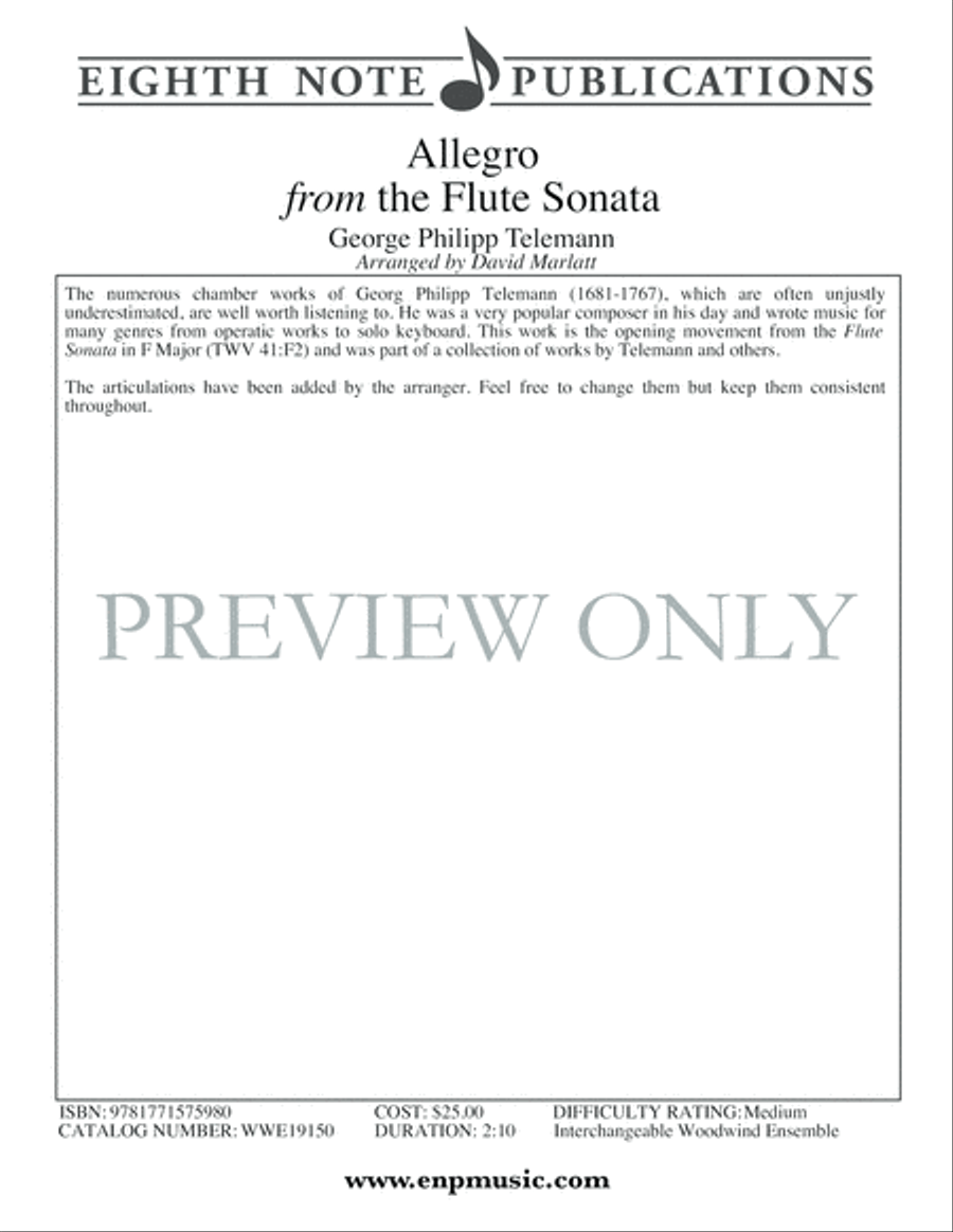 Allegro Woodwind Quartet scores gallery preview page 2