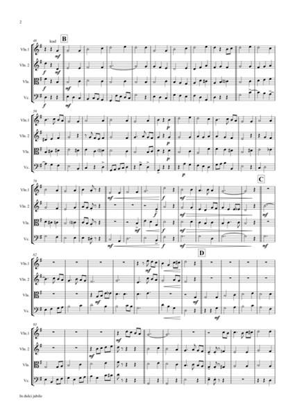 In dulci jubilo - Christmas Song - Jazz Waltz - String Quartet image number null