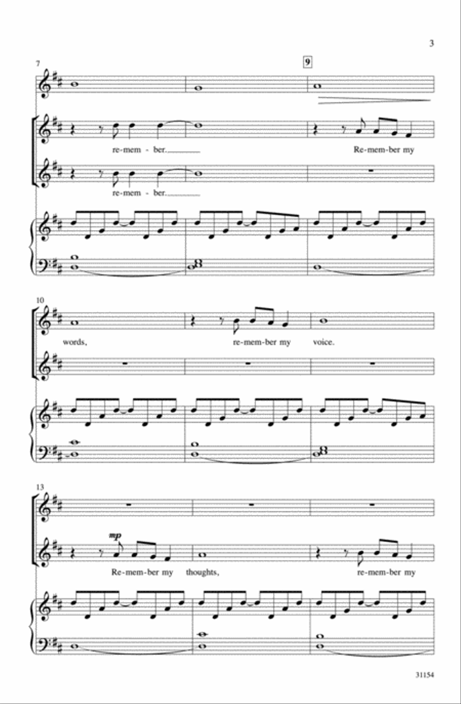 Remember My Song Remember My Song Women's Choir scores gallery preview page 3