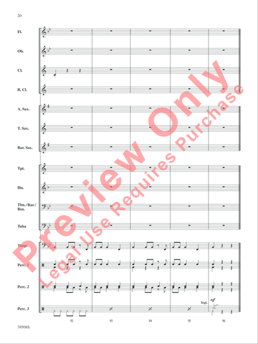 Bring Your Drums, Jeanette, Isabella Concert Band scores gallery preview page 21