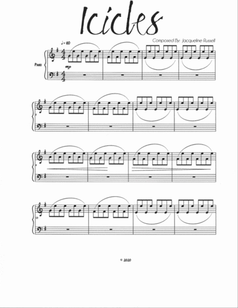 Icicles Piano Solo scores gallery preview page 2