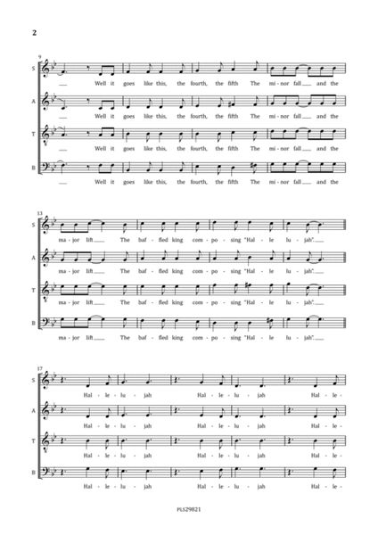 Hallelujah by Leonard Cohen 4-Part - Digital Sheet Music