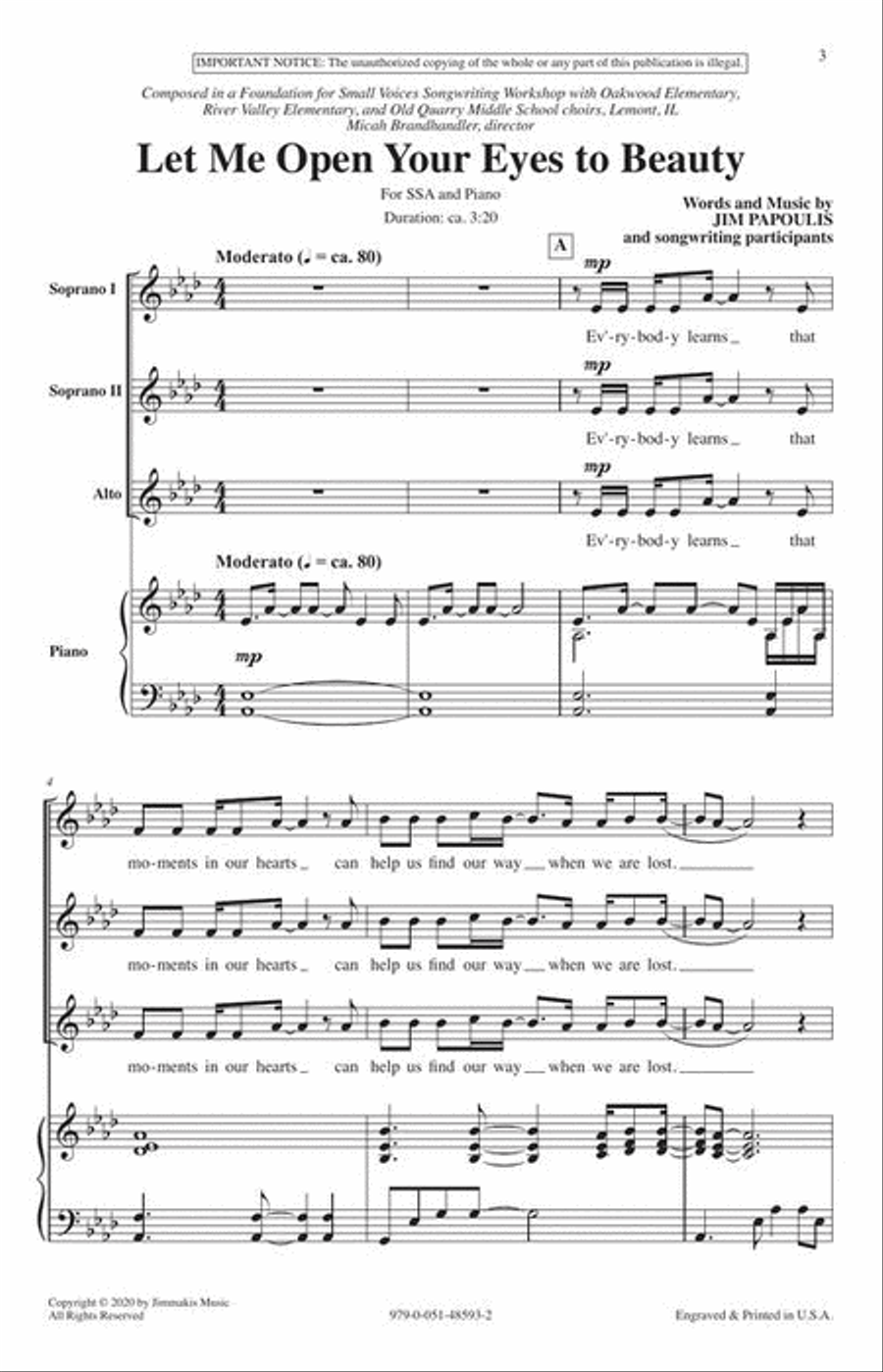 Let Me Open Your Eyes to Beauty SSA scores gallery preview page 4