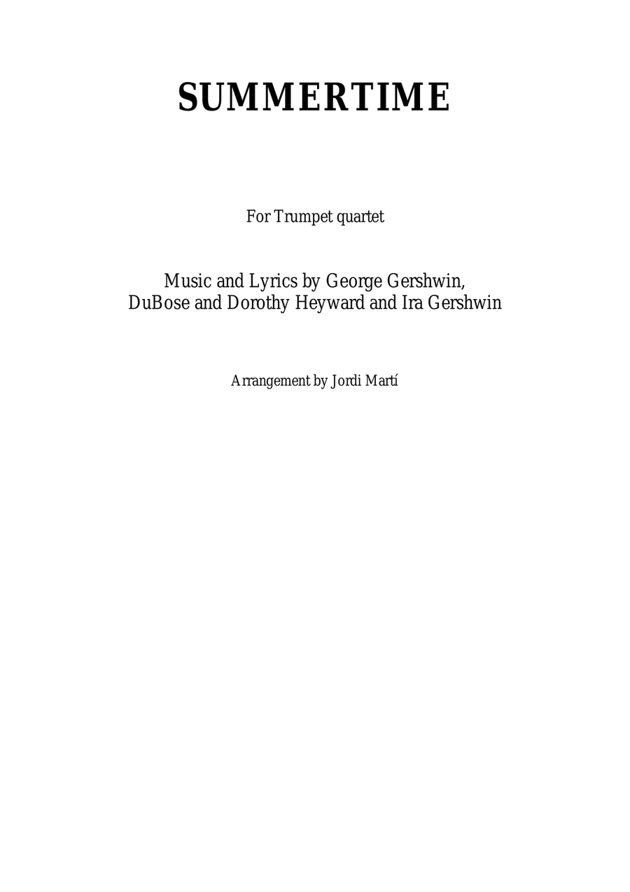Summertime Summertime Brass Ensemble scores gallery preview page 1