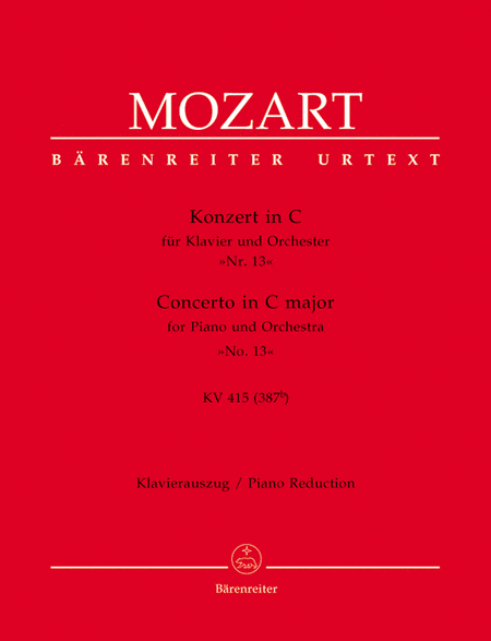 Konzert in C fur Klavier und Orchester Nr. 13 - Concerto in C major for Piano and Orchestra No. 13