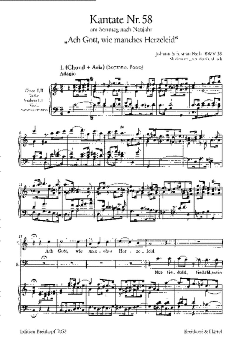 Cantata BWV 58 "Ach Gott, wie manches Herzeleid"