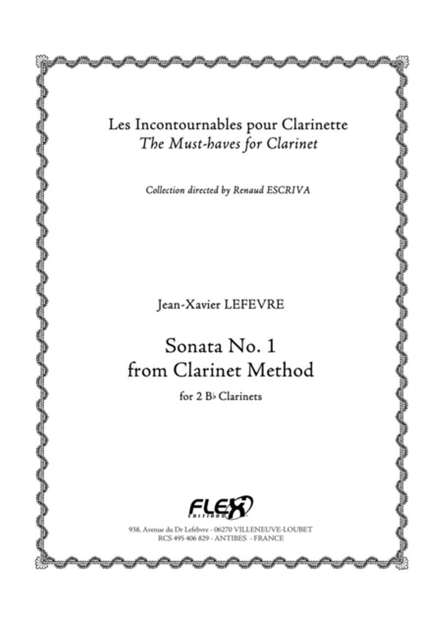 Sonata No. 1 form Clarinet Method Clarinet Duet scores gallery preview page 1