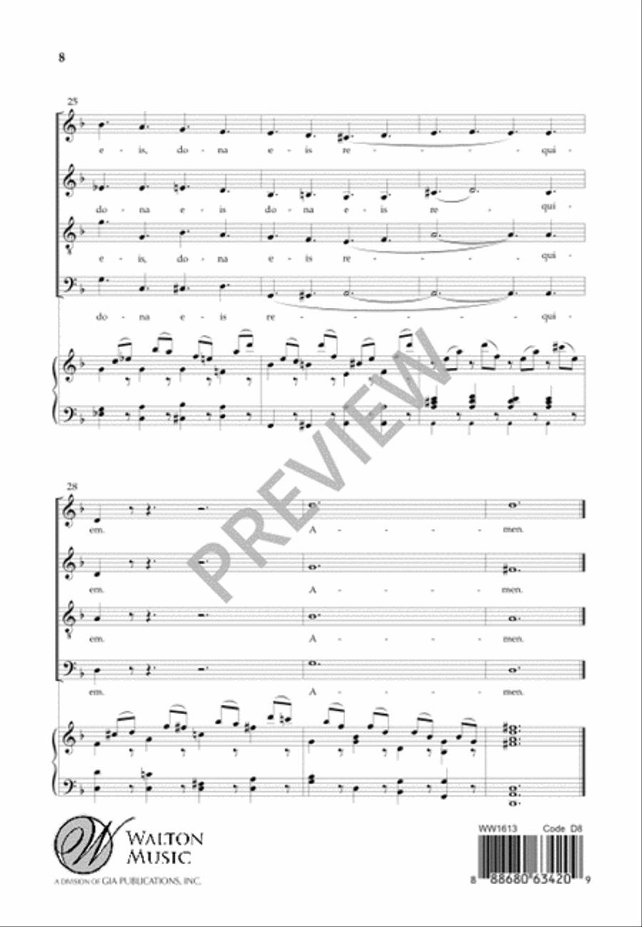 Lacrimosa Lacrimosa 4-Part scores gallery preview page 9