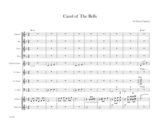 Carol of the Bells for voice, violin and guitars