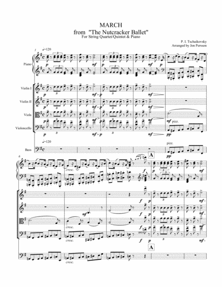 Nutcracker Ballet - March for Strings and Piano - Score only image number null