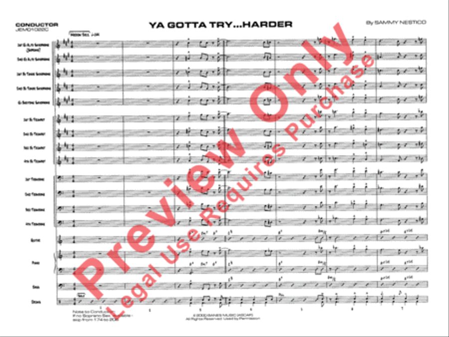 Ya Gotta Try . . . Harder Jazz Ensemble scores gallery preview page 4
