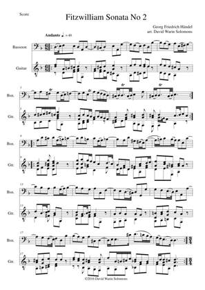 Fitzwilliam Sonata No 2 for bassoon and guitar