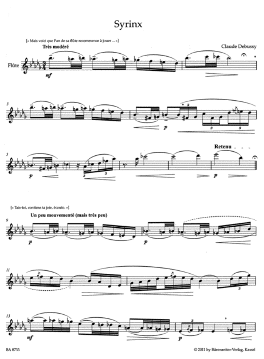 Syrinx for Solo Flute