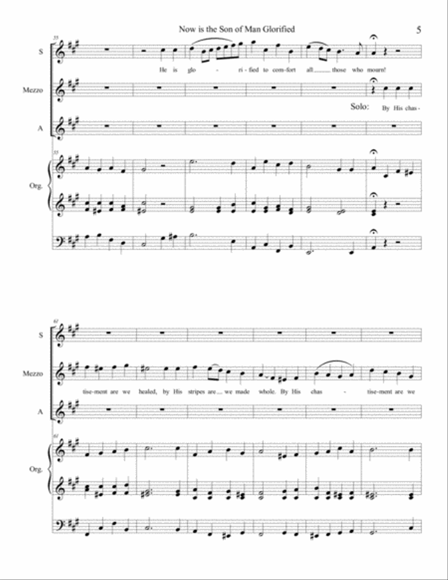 Now Is the Son of Man Glorified SSA scores gallery preview page 5