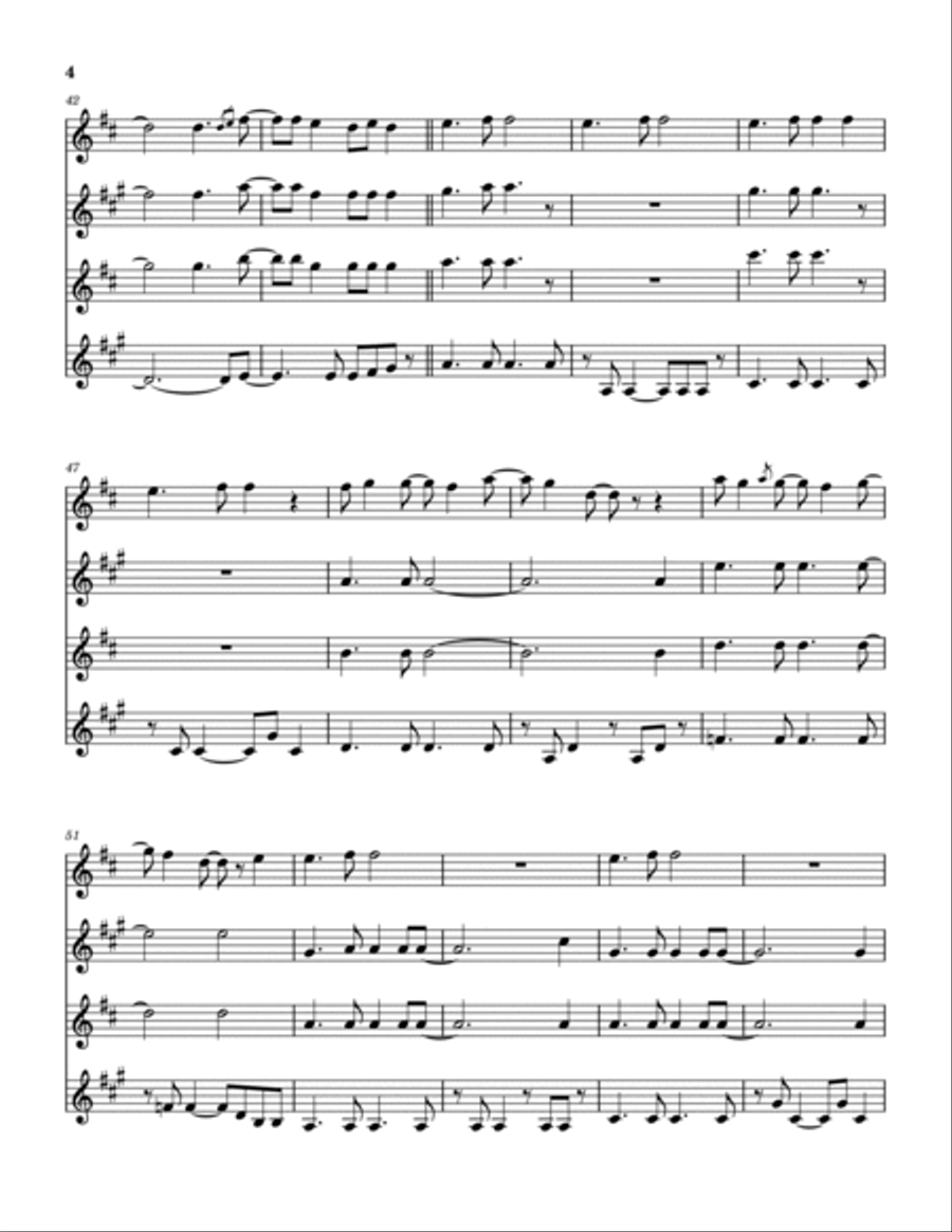 It's Over Saxophone Quartet scores gallery preview page 5